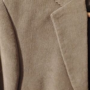 Dockers XL corduroy sport coat in classic tan with a two-button front and notch